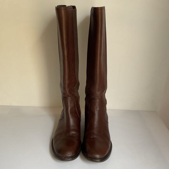 Tory Burch Brown Leather Riding Boots • Women’s 8.5 • Equestrian Style - Picture 5 of 12